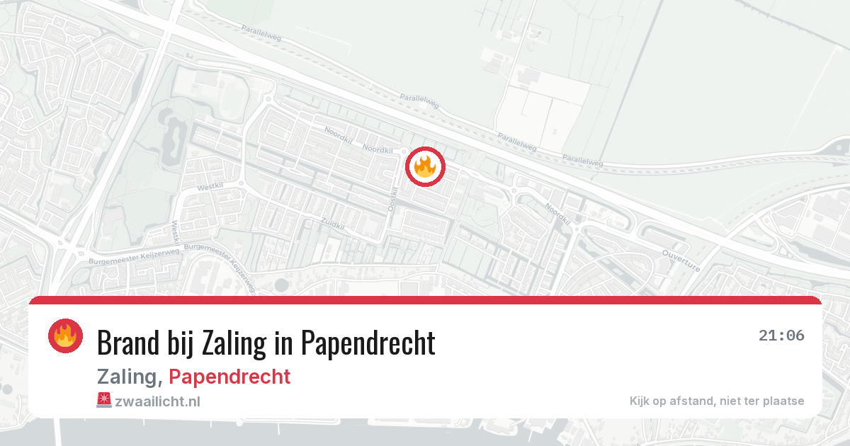 Brand bij Zaling in Papendrecht — 11 jul 2026