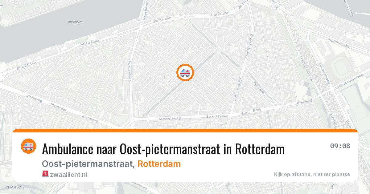 Ambulance naar Oost-pietermanstraat in Rotterdam — 2 mrt 2026