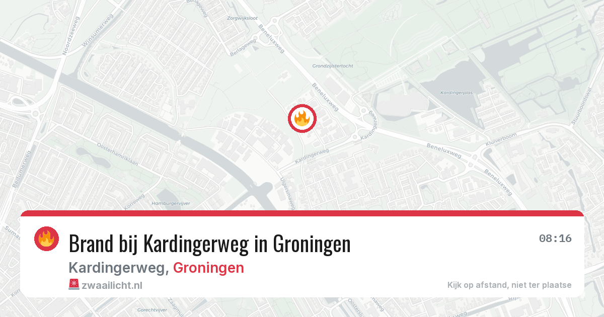 Brand bij Kardingerweg in Groningen — 10 jul 2026