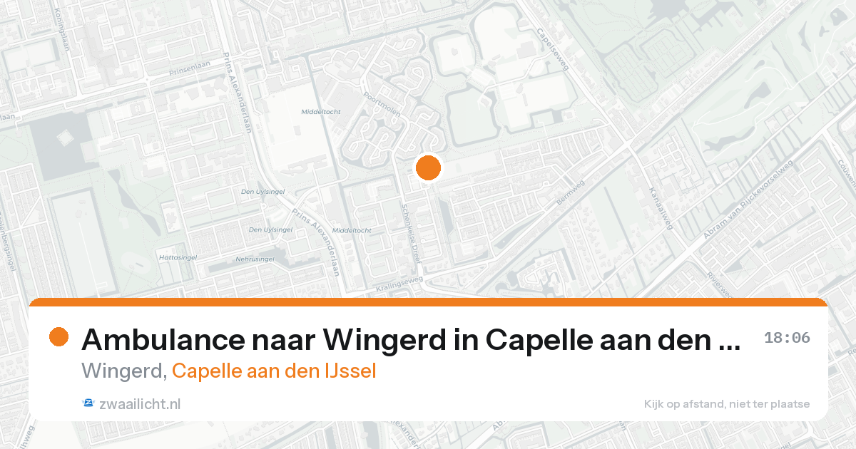 Ambulance naar Wingerd in Capelle aan den IJssel — 18 aug 2026