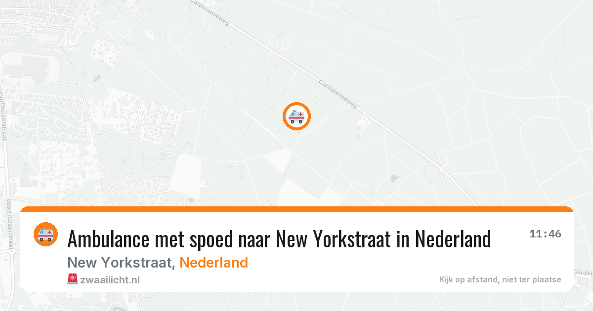 Ambulance met spoed naar New Yorkstraat in Nederland — 22 jan 2026