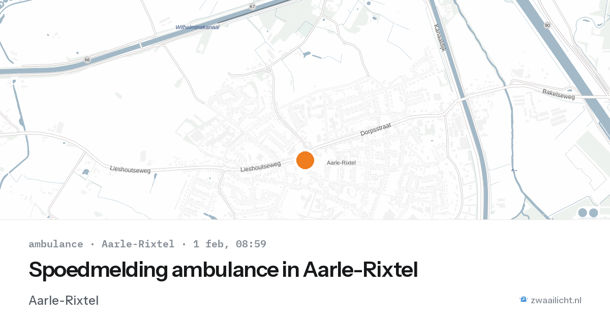 Spoedmelding ambulance in Aarle-Rixtel — 1 feb 2026