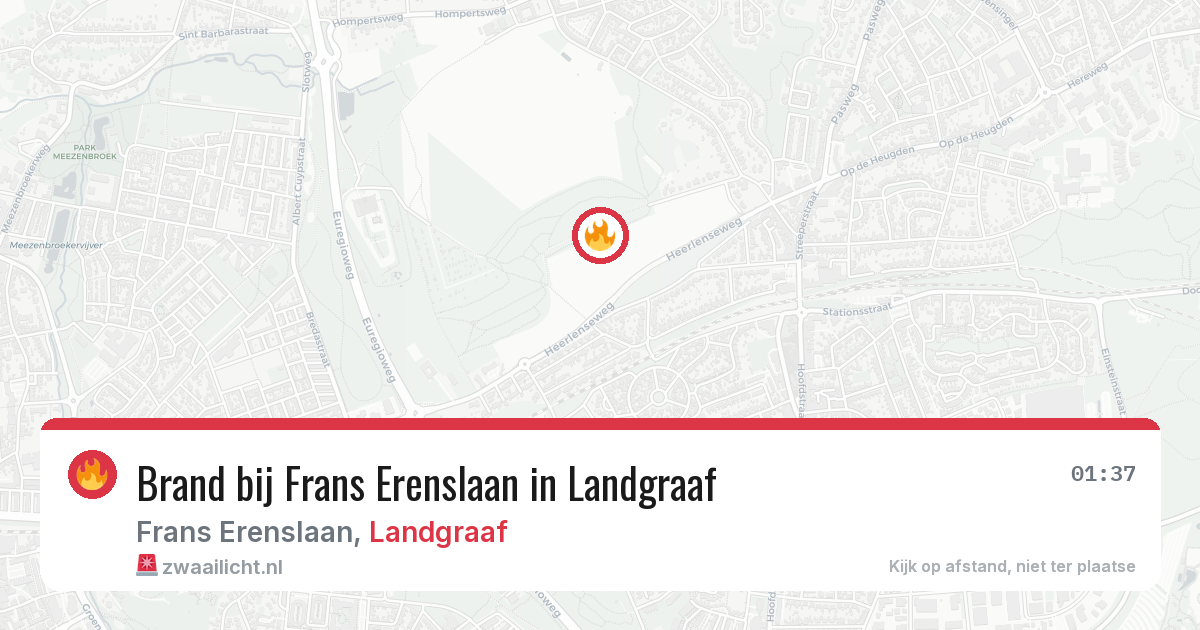 Brand bij Frans Erenslaan in Landgraaf — 27 jun 2026