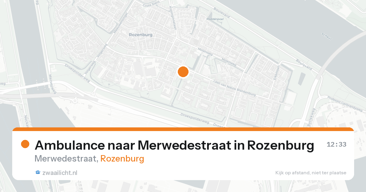 Ambulance naar Merwedestraat in Rozenburg — 17 aug 2026
