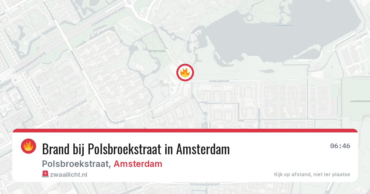 Brand bij Polsbroekstraat in Amsterdam — 2 jun 2026