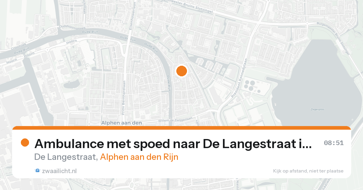 Ambulance met spoed naar De Langestraat in Alphen aan den Rijn — 11 jul 2026