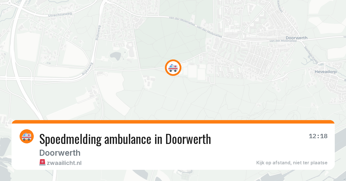 Spoedmelding ambulance in Doorwerth — 11 aug 2026