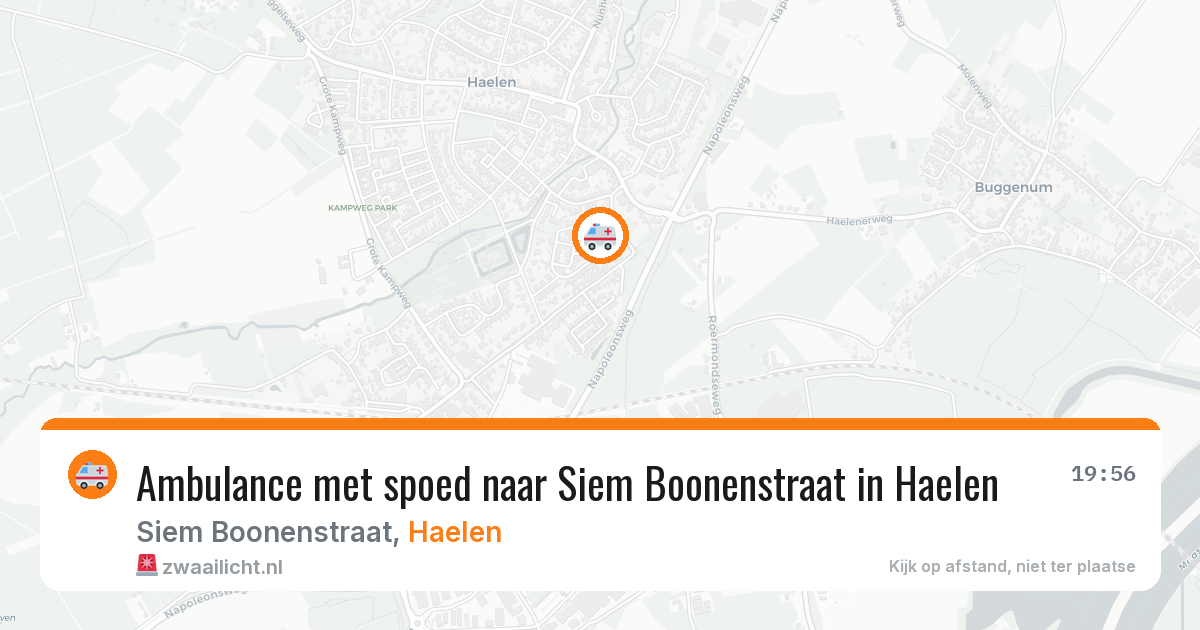 Ambulance met spoed naar Siem Boonenstraat in Haelen — 10 aug 2026