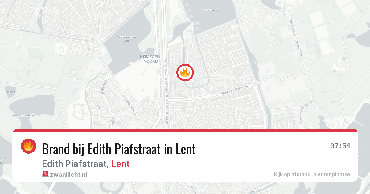 Brand bij Edith Piafstraat in Lent — 28 jun 2026