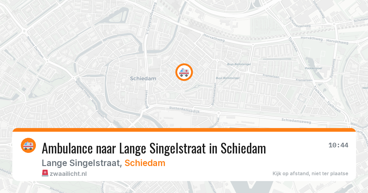 Ambulance naar Lange Singelstraat in Schiedam — 8 jul 2026