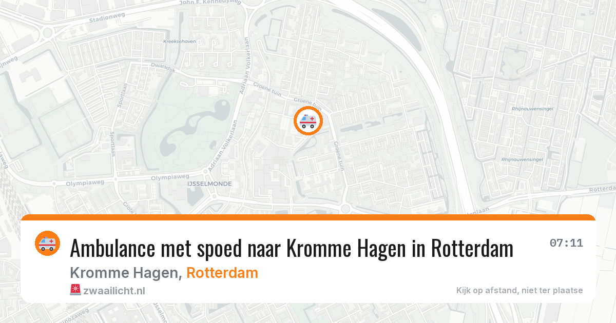 Ambulance met spoed naar Kromme Hagen in Rotterdam — 6 apr 2026