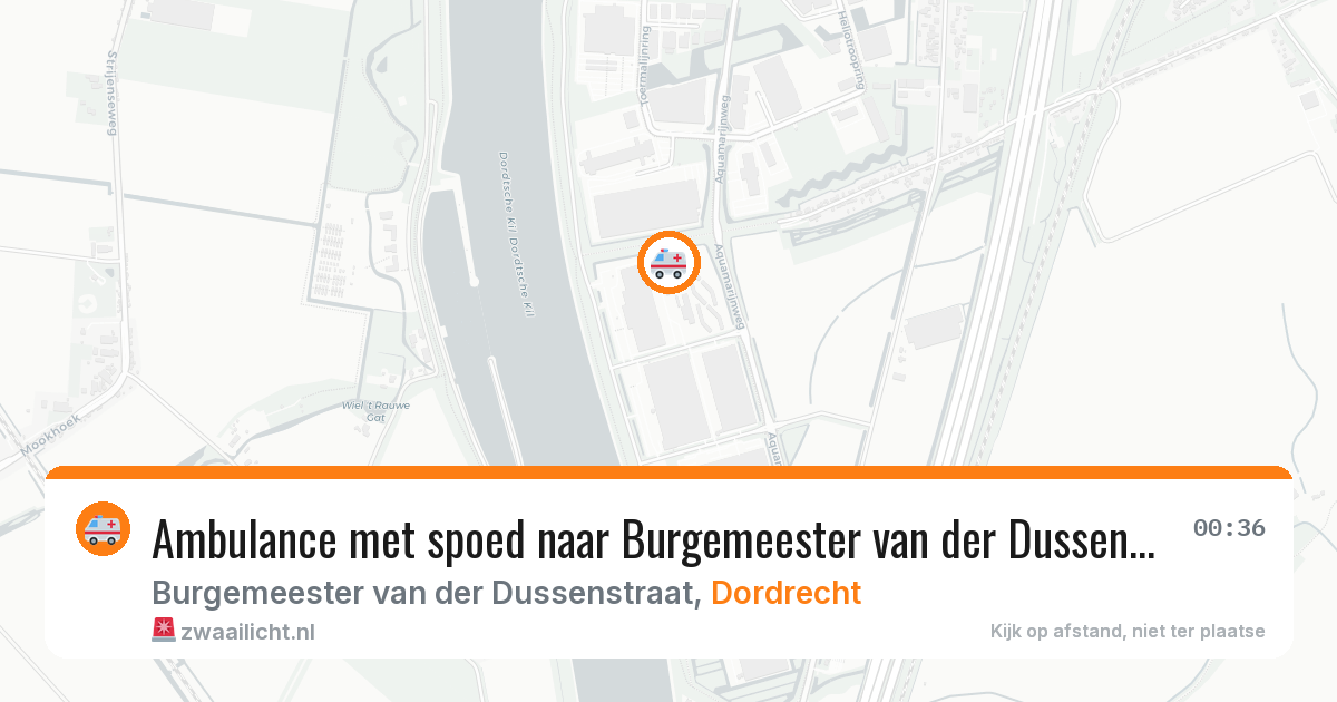 Ambulance met spoed naar Burgemeester van der Dussenstraat in Dordrecht — 21 jun 2026