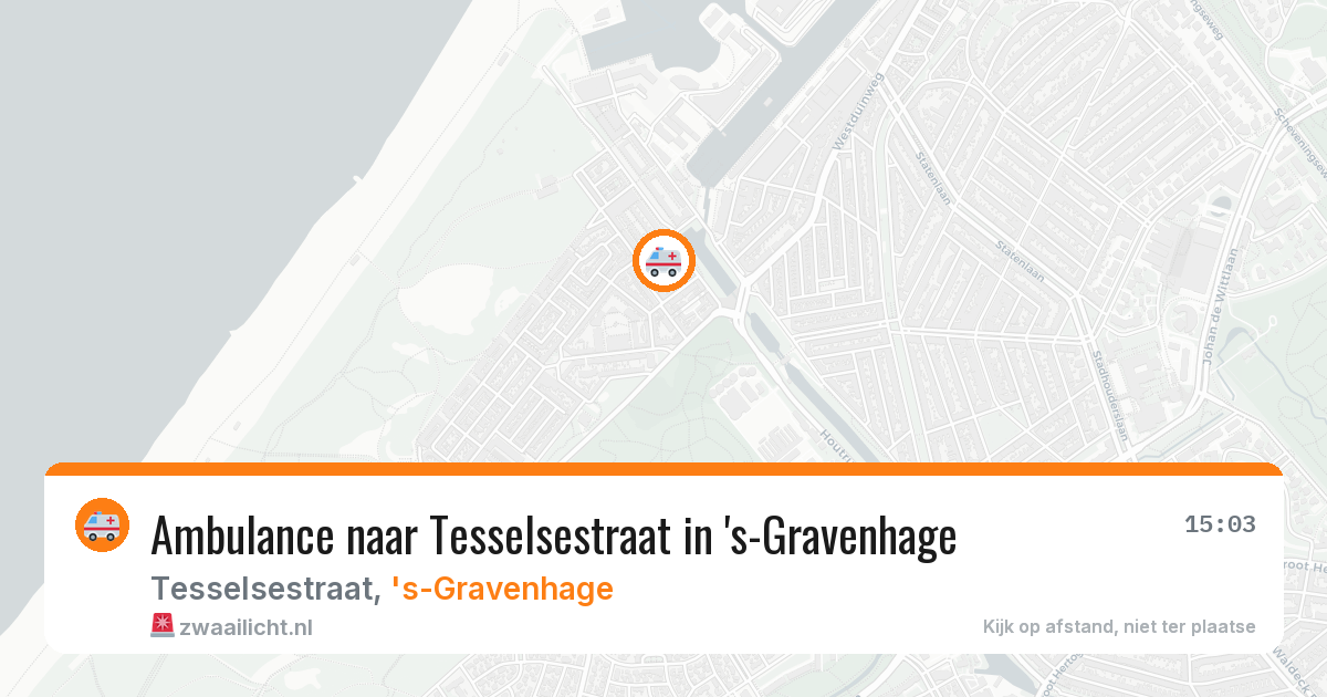 Ambulance naar Tesselsestraat in 's-Gravenhage — 17 jun 2026
