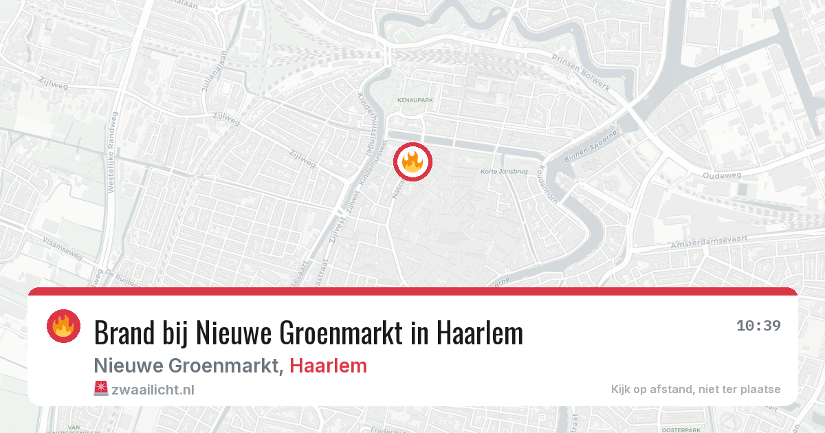 Brand bij Nieuwe Groenmarkt in Haarlem — 24 mei 2026