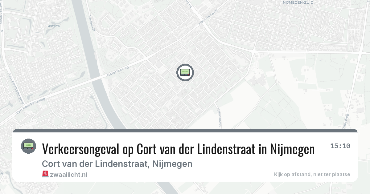Verkeersongeval op Cort van der Lindenstraat in Nijmegen — 7 jul 2026