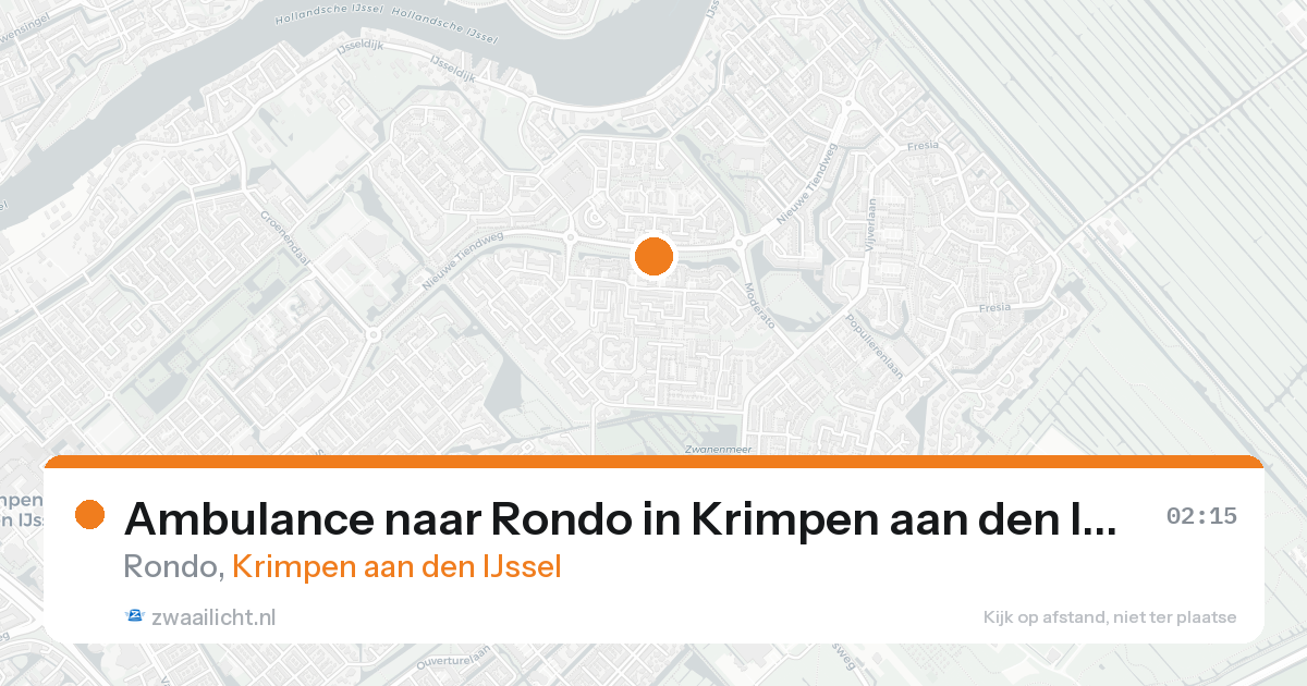 Ambulance naar Rondo in Krimpen aan den IJssel — 2 jul 2026
