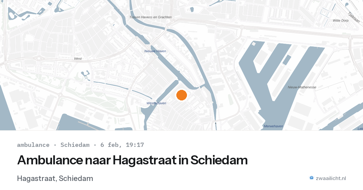 Ambulance naar Hagastraat in Schiedam — 6 feb 2026