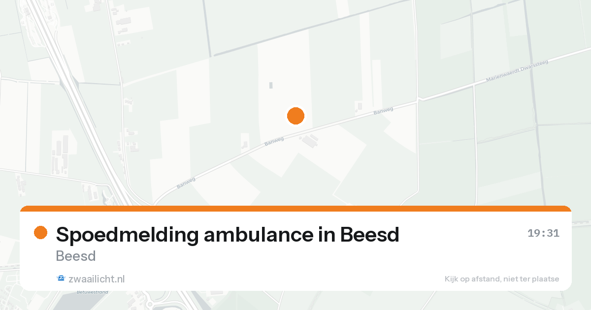 Spoedmelding ambulance in Beesd — 18 aug 2026