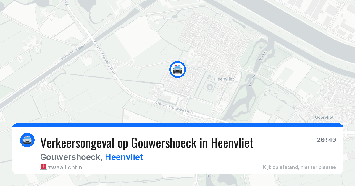 Verkeersongeval op Gouwershoeck in Heenvliet — 17 jun 2026