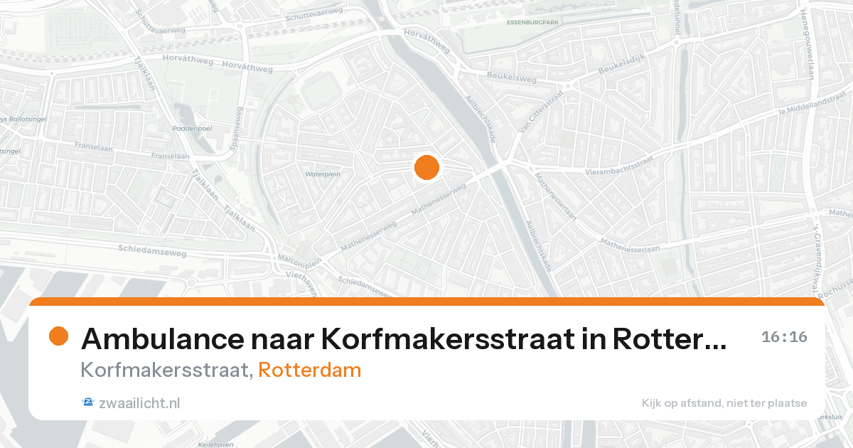 Ambulance naar Korfmakersstraat in Rotterdam — 29 mei 2026