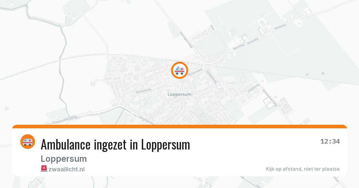 Ambulance ingezet in Loppersum — 11 jun 2026 | 🚨 Zwaailicht.nl