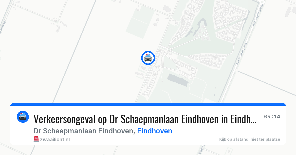 Verkeersongeval op Dr Schaepmanlaan Eindhoven in Eindhoven — 26 jan 2026