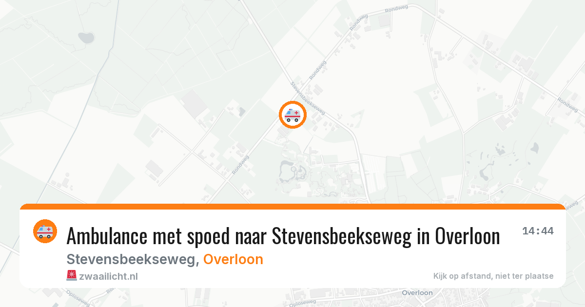 Ambulance met spoed naar Stevensbeekseweg in Overloon — 22 jun 2026