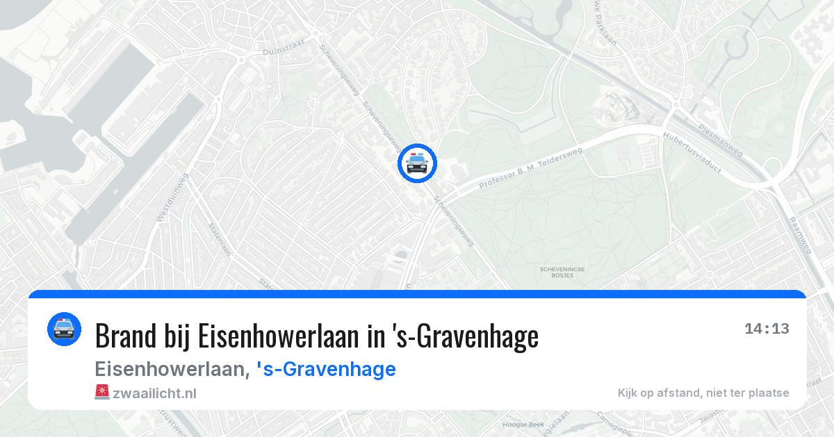 Brand bij Eisenhowerlaan in 's-Gravenhage — 22 jun 2026