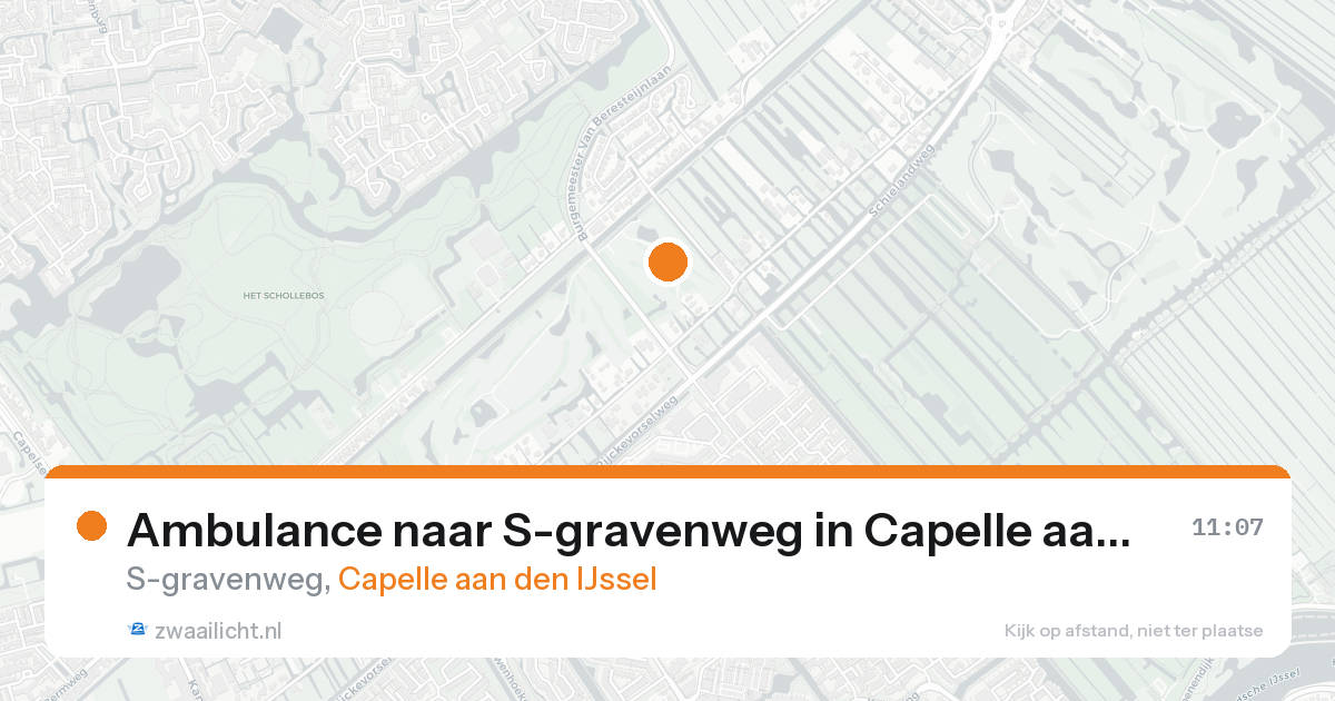 Ambulance naar S-gravenweg in Capelle aan den IJssel — 27 mei 2026