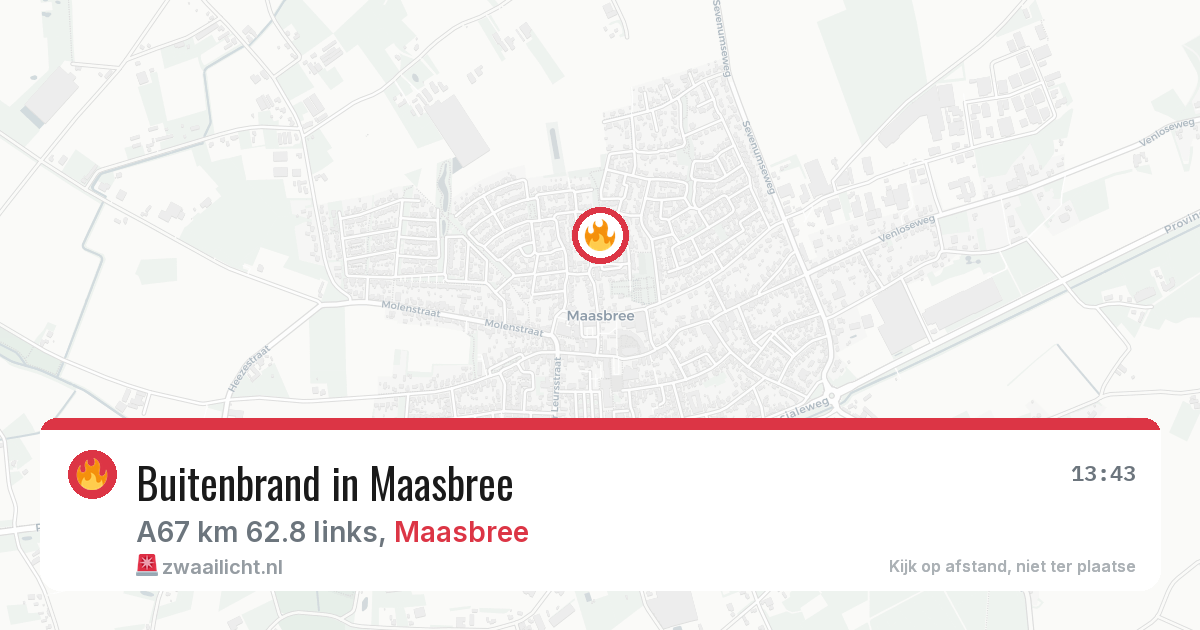 Buitenbrand in Maasbree — 25 jun 2026