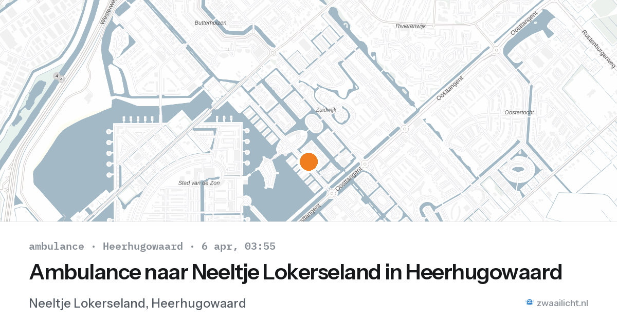 Ambulance naar Neeltje Lokerseland in Heerhugowaard — 6 apr 2026