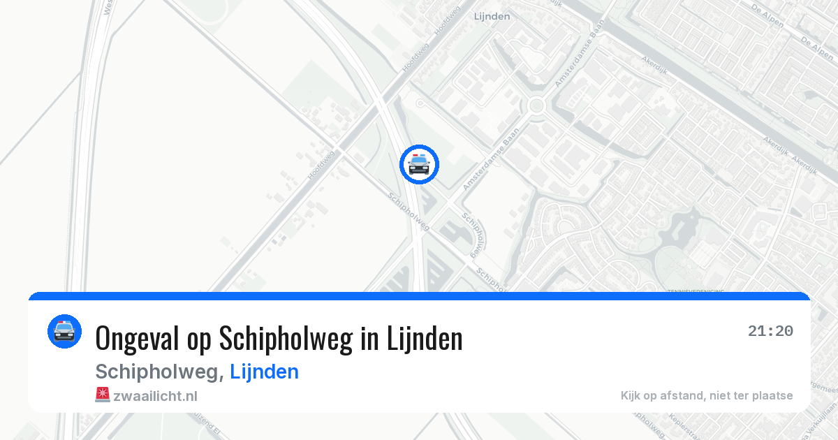 Ongeval op Schipholweg in Lijnden — 3 mei 2026
