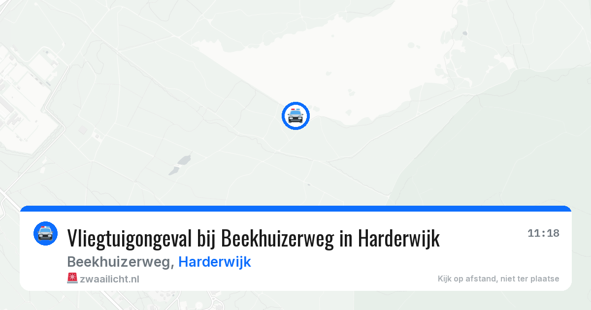 Vliegtuigongeval bij Beekhuizerweg in Harderwijk — 27 jul 2026