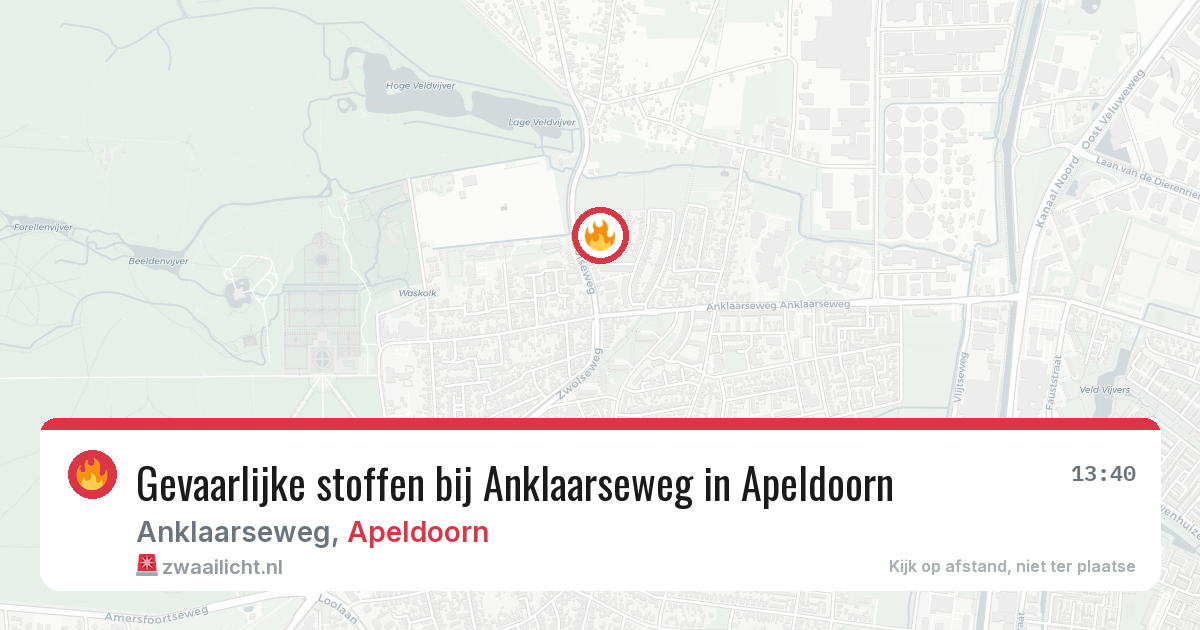 Gevaarlijke stoffen bij Anklaarseweg in Apeldoorn — 28 mei 2026