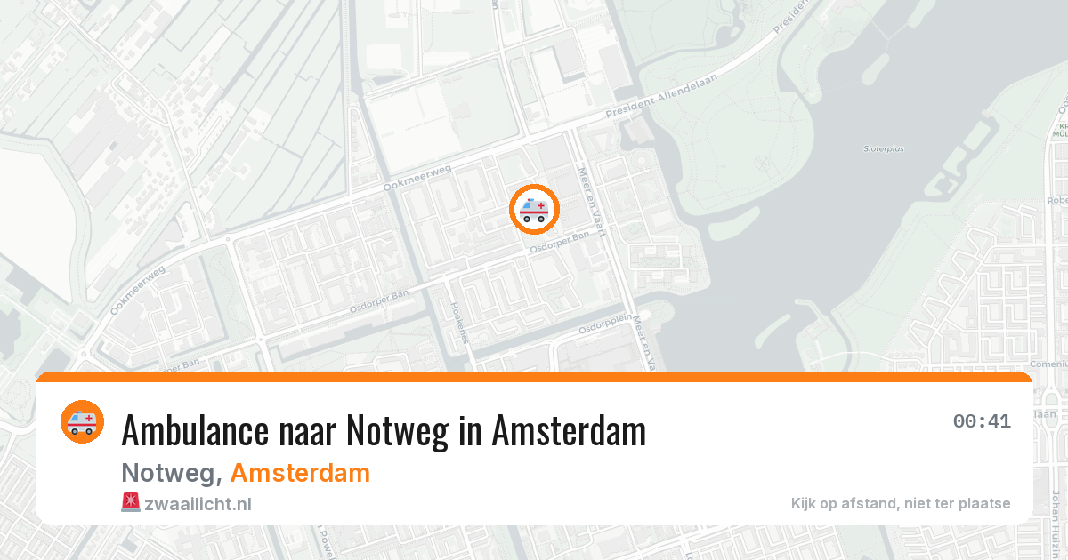 Ambulance naar Notweg in Amsterdam — 26 mei 2026