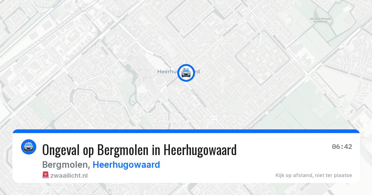 Ongeval op Bergmolen in Heerhugowaard — 23 mrt 2026