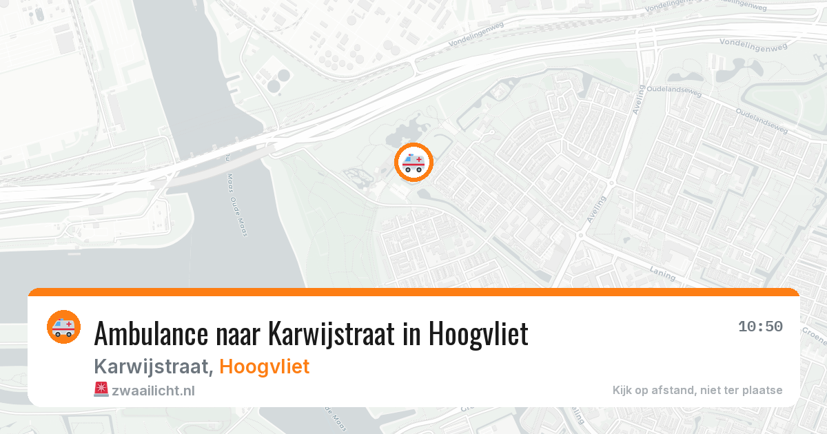 Ambulance naar Karwijstraat in Hoogvliet — 8 jun 2026