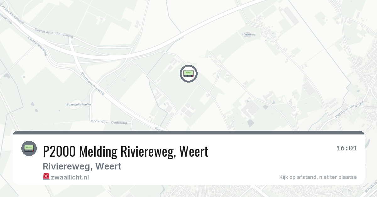 P2000 Melding Riviereweg, Weert — 11 jul 2026