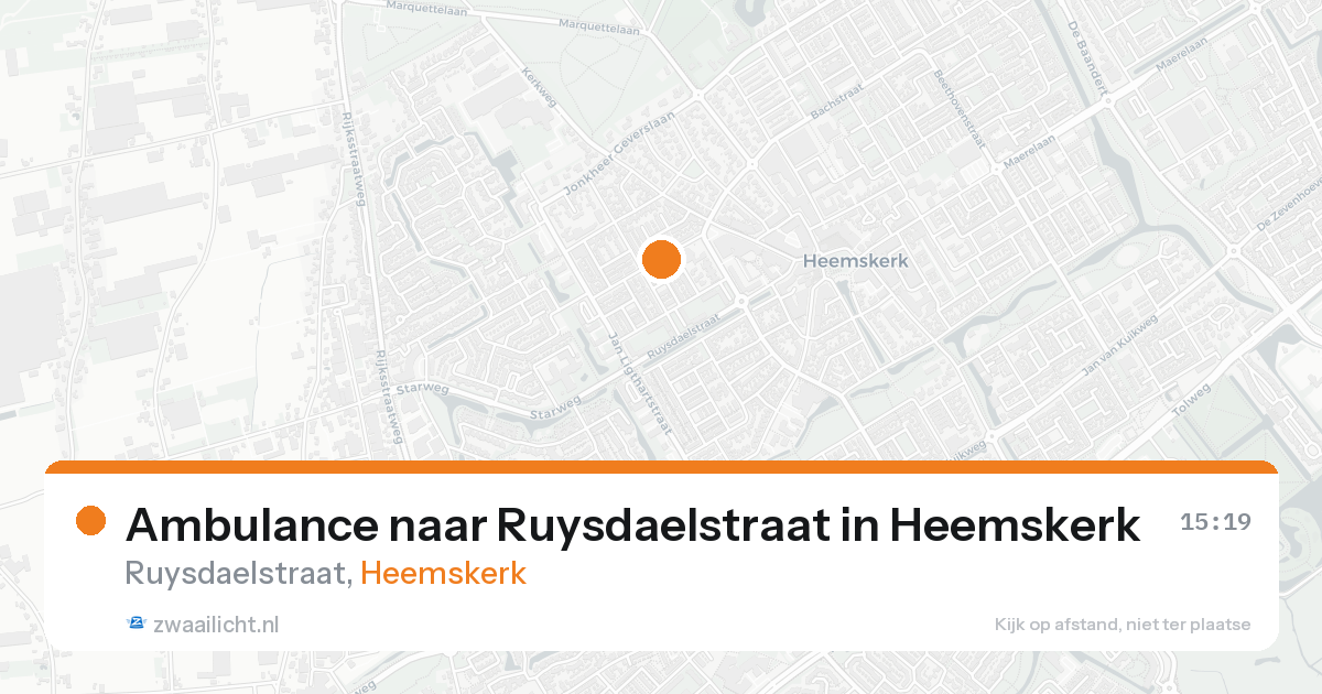 Ambulance naar Ruysdaelstraat in Heemskerk — 23 mei 2026