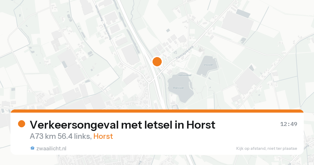 Verkeersongeval met letsel in Horst — 23 aug 2026