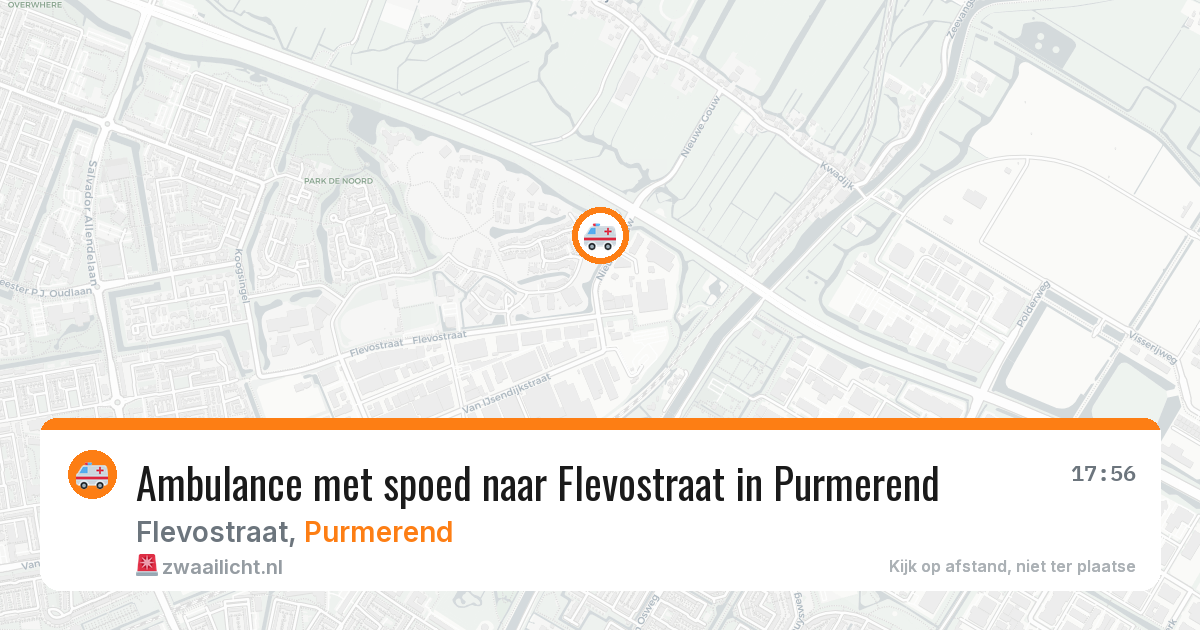 Ambulance met spoed naar Flevostraat in Purmerend — 26 apr 2026
