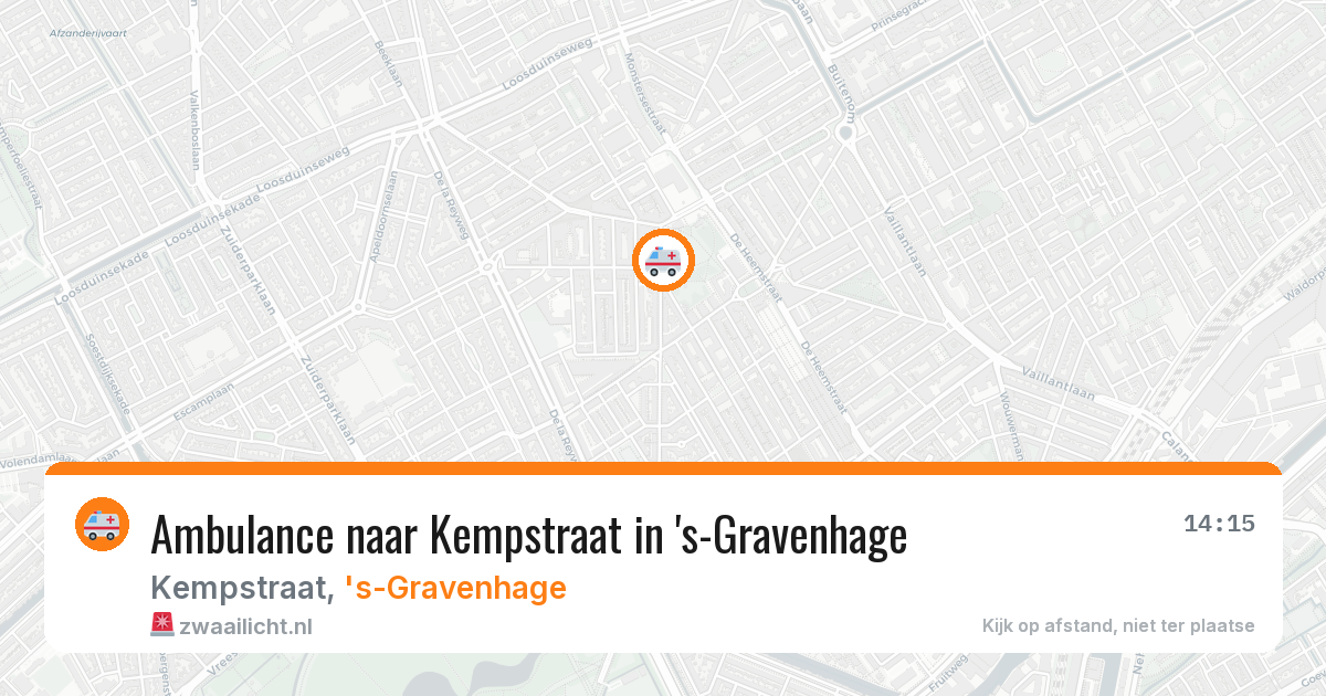 Ambulance naar Kempstraat in 's-Gravenhage — 20 jul 2026
