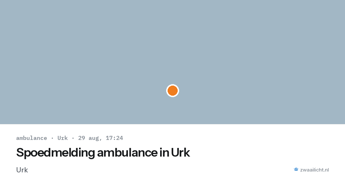 Spoedmelding ambulance in Urk — 29 aug 2026