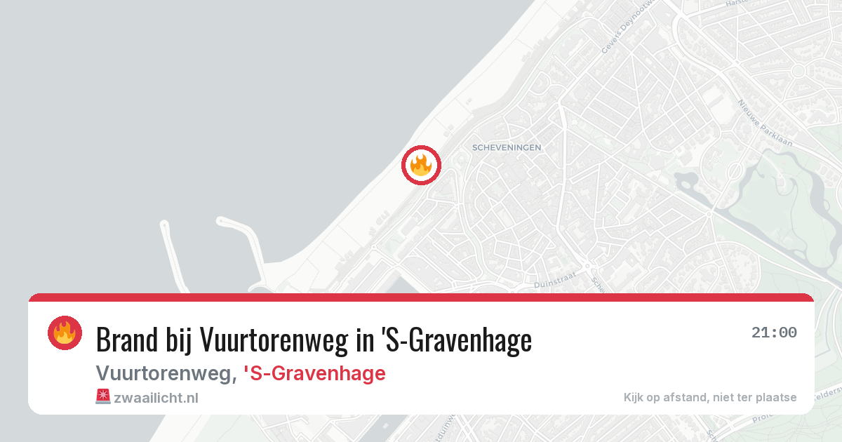 Brand bij Vuurtorenweg in 'S-Gravenhage — 31 mei 2026