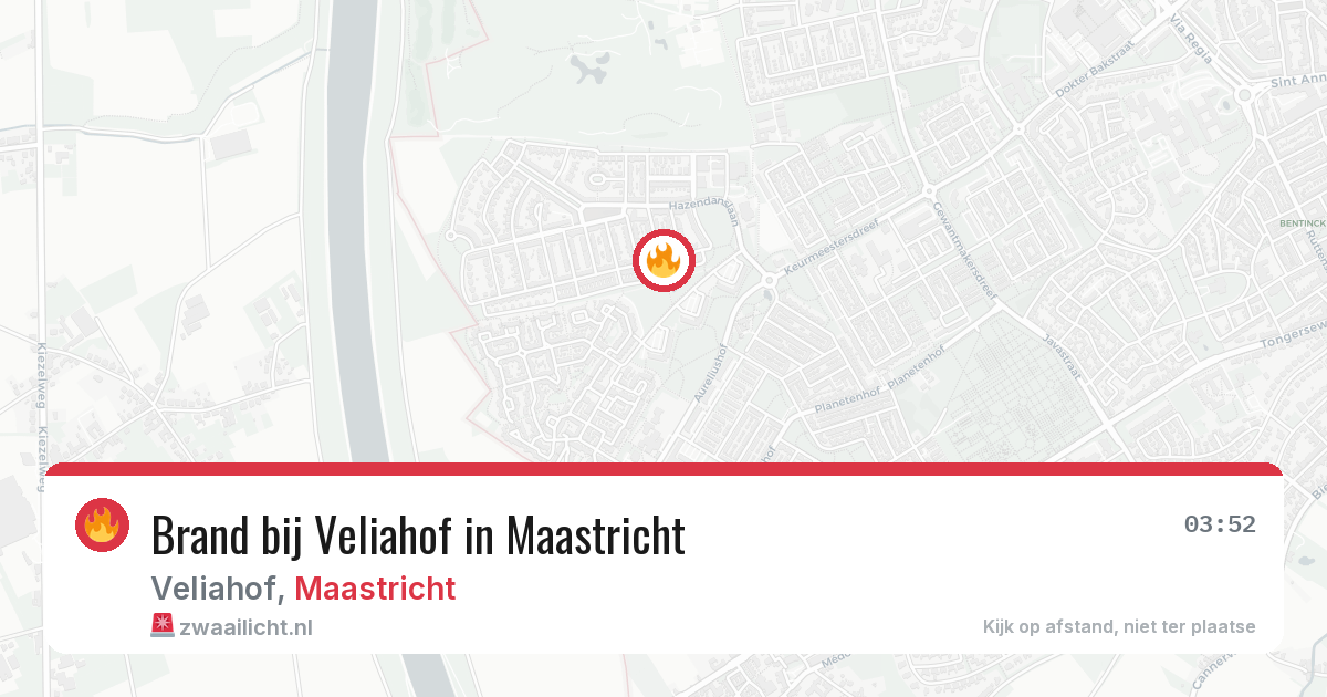 Brand bij Veliahof in Maastricht — 8 mei 2026