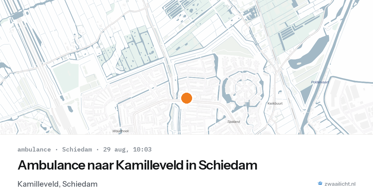 Ambulance naar Kamilleveld in Schiedam — 29 aug 2026