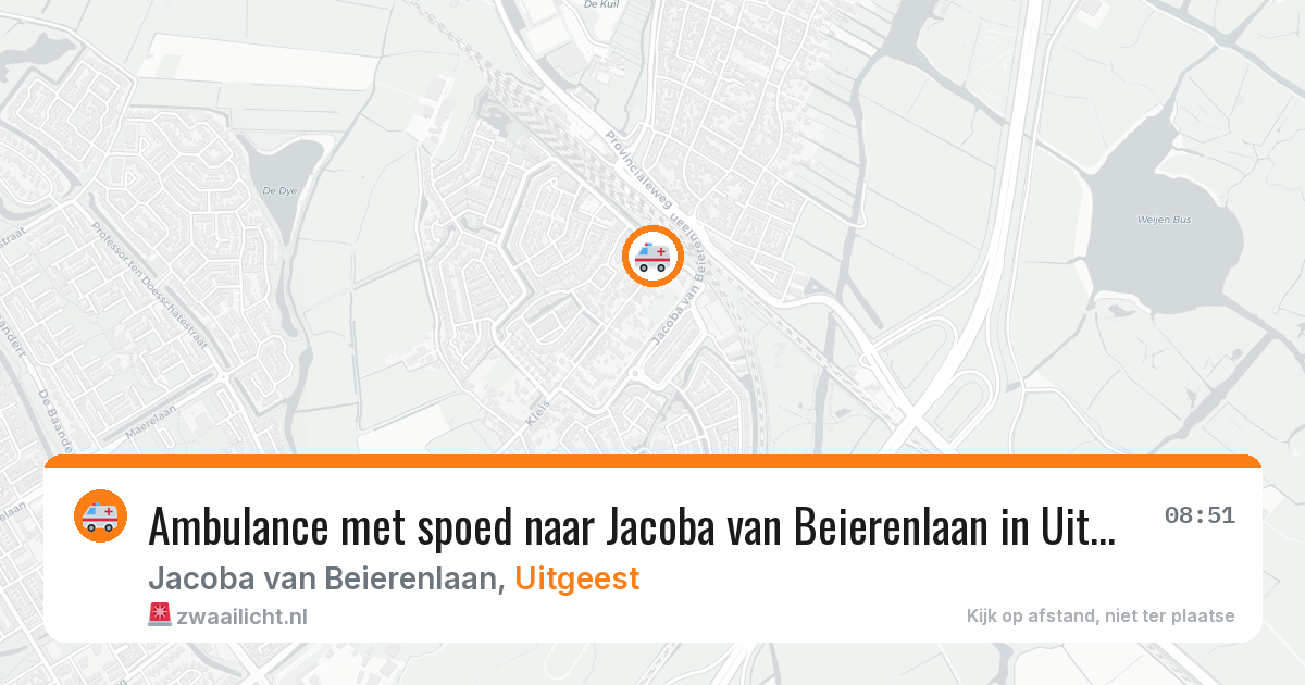 Ambulance met spoed naar Jacoba van Beierenlaan in Uitgeest — 24 mrt 2026