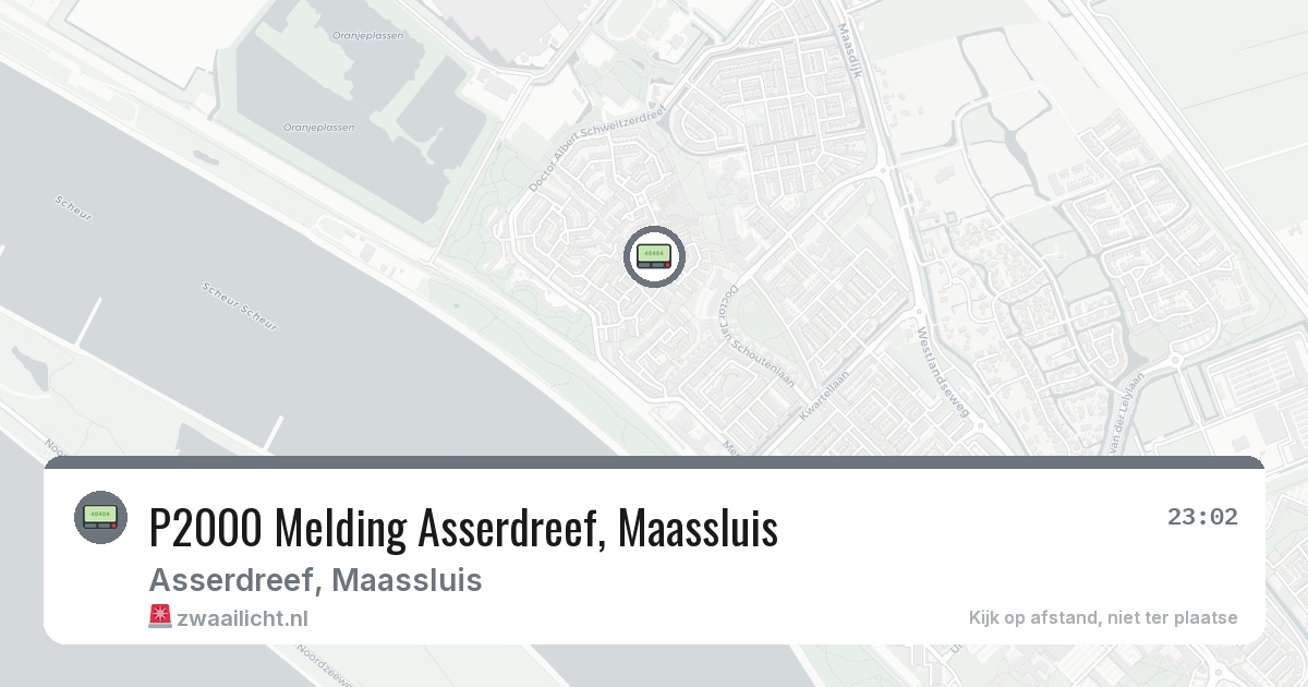 P2000 Melding Asserdreef, Maassluis — 23 mrt 2026