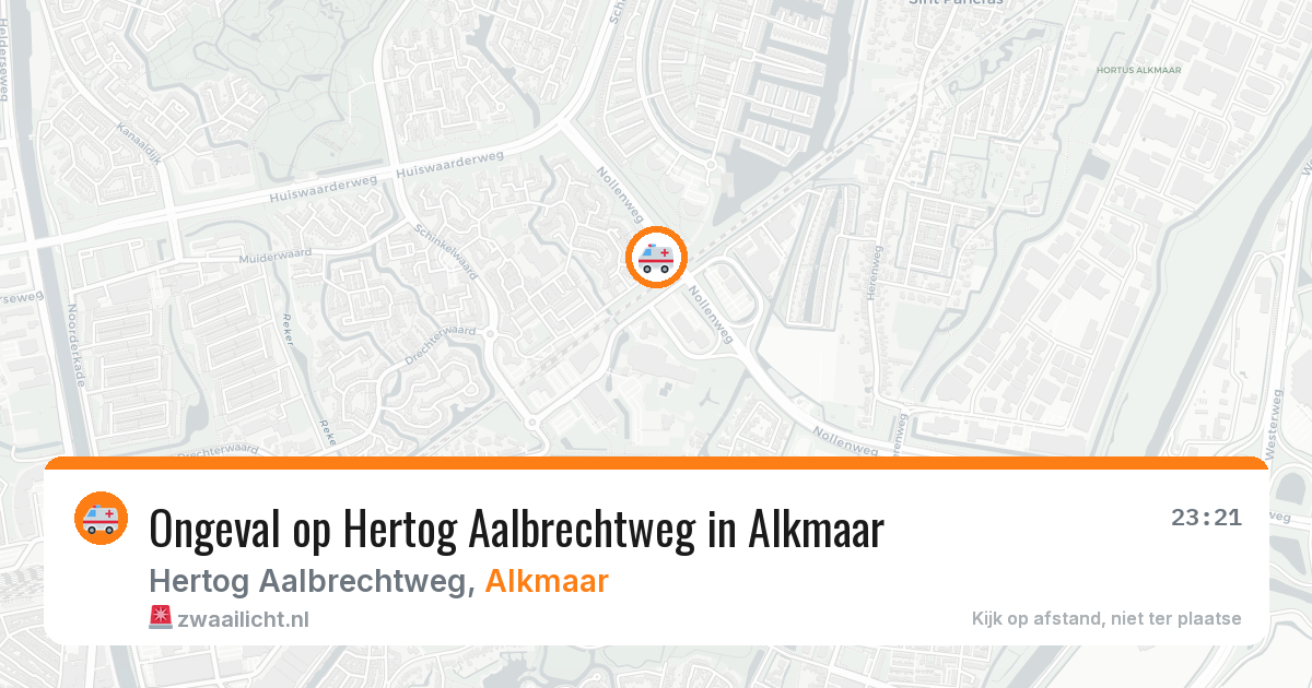 Ongeval op Hertog Aalbrechtweg in Alkmaar — 11 aug 2026