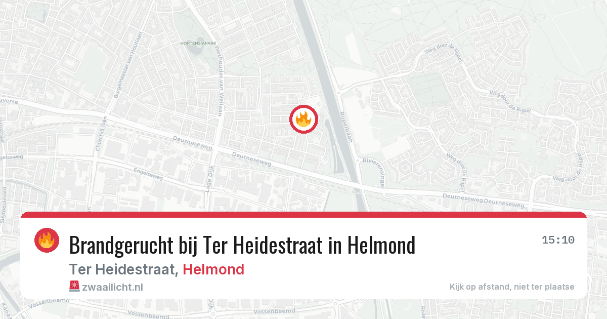 Brandgerucht bij Ter Heidestraat in Helmond — 3 jul 2026
